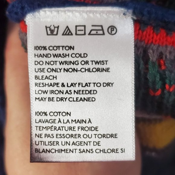 Men’s Koto Urban Outfitters Coogie Type Textured Knit Sweater Size XS Red Blue - Picture 14 of 14